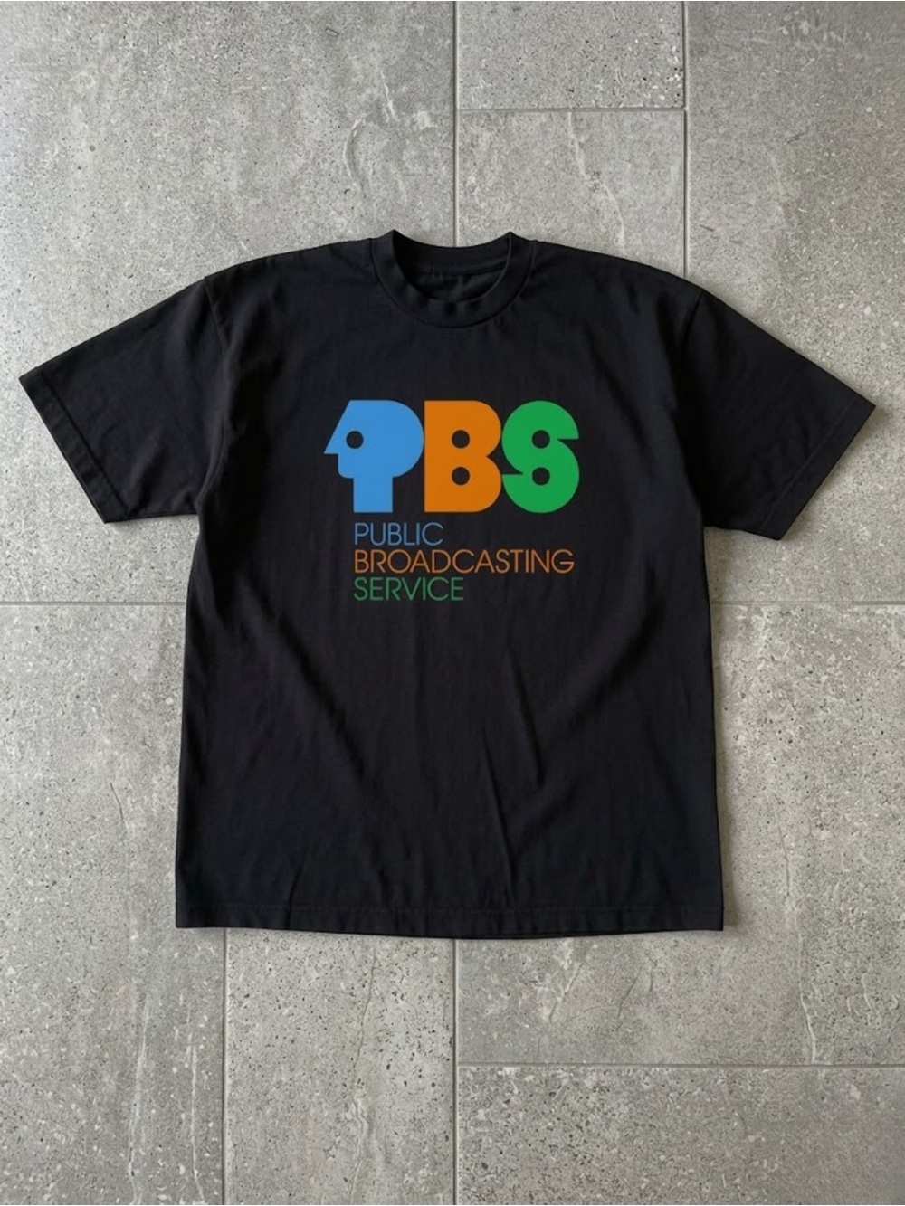 PBS Public Broadcasting Service Black Nostalgia Graphic T-Shirt